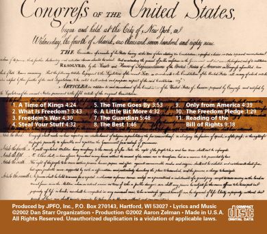 I Will Live Free back cover